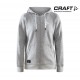 Craft Core Zip Hood Woman, grey melange