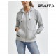 Craft Core Zip Hood Woman, grey melange