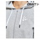 Craft Core Zip Hood Woman, grey melange