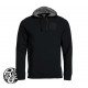 Clique Classic Hoody, Men - Sort m. sort tryk - Rødovre Gymnasium