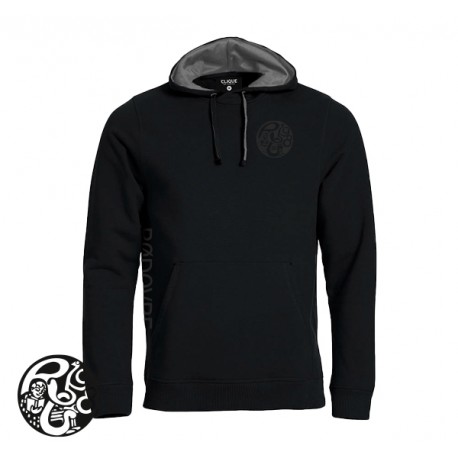 Clique Classic Hoody, Men - Sort m. sort tryk - Rødovre Gymnasium