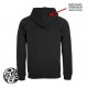 Clique Classic Hoody, Men - Sort m. sort tryk - Rødovre Gymnasium