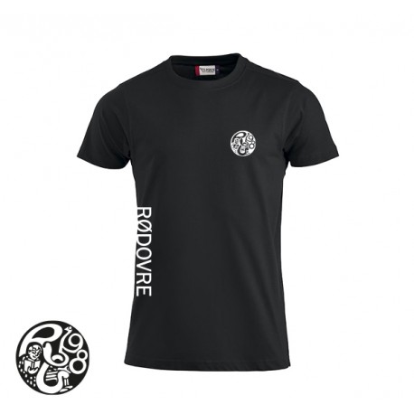 Clique T-shirt, Men - Sort m. hvidt tryk - Rødovre Gymnasium
