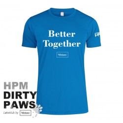 New Wave Active Tee, Men - HPM Dirty Paws - Blå