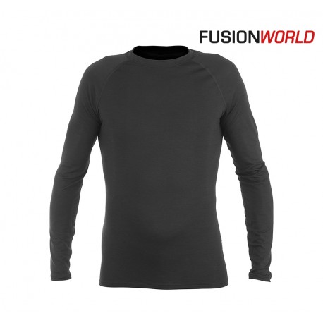 Fusion Merino Long Sleeve Men, black