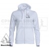 Clique Basic Hoody Fullzip Ladies - Hvid - Dansk Bjerg- og Klatreklub