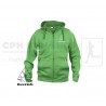 Clique Basic Hoody Fullzip - æblegrøn - Dansk Bjerg- og Klatreklub