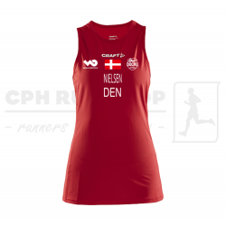 Rush Slim Singlet W - Rød - DOCRU EM & VM