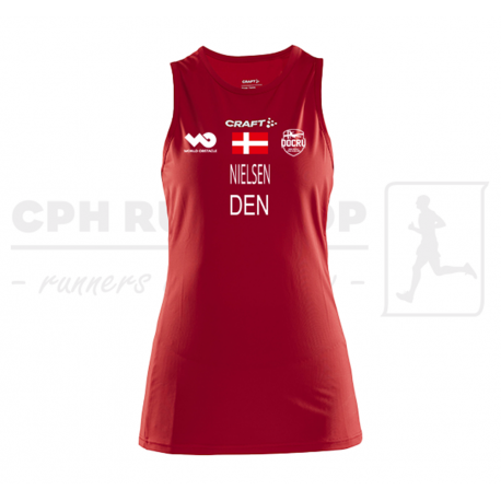 Rush Slim Singlet W - Rød - DOCRU EM & VM