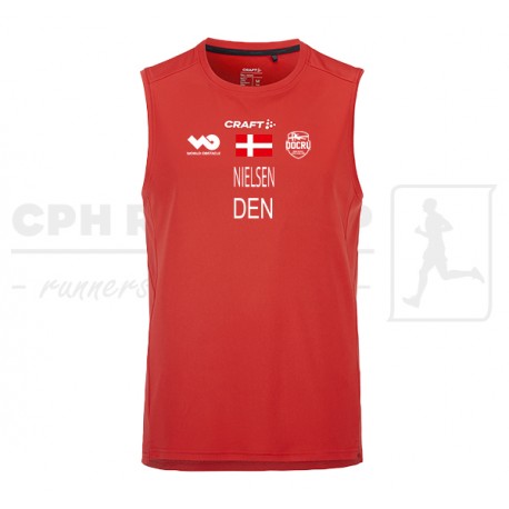 Rush 2.0 Singlet M - Rød - DOCRU EM & VM