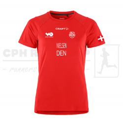 Rush 2.0 SS Tee W - Rød - DOCRU EM & VM