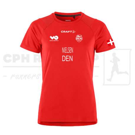 Rush 2.0 SS Tee W - Rød - DOCRU EM & VM