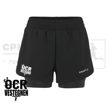 Craft ADV Essence 2-in-1 shorts 2 Women Black - OCR Vestegnen