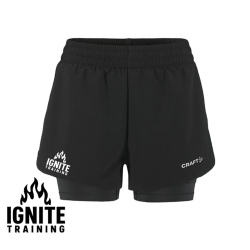 Craft ADV Essence 2-in-1 shorts 2 Women Black - OCR Vestegnen