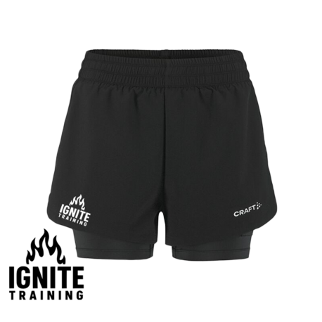 Craft ADV Essence 2-in-1 shorts 2 Women Black - OCR Vestegnen