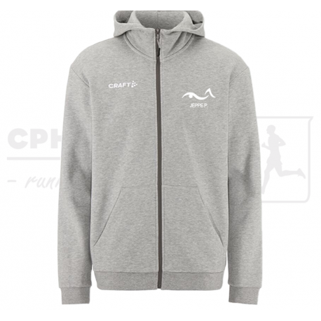 Craft Community 2.0 Logo FZ Hoodie Men - Grey Melange - Københavns Fridykkerklub