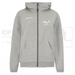 Craft Community 2.0 Logo FZ Hoodie Women- Grey Melange - Københavns Fridykkerklub